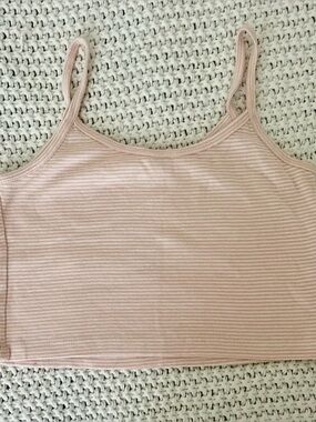 Pink and white Brandy melville tank top